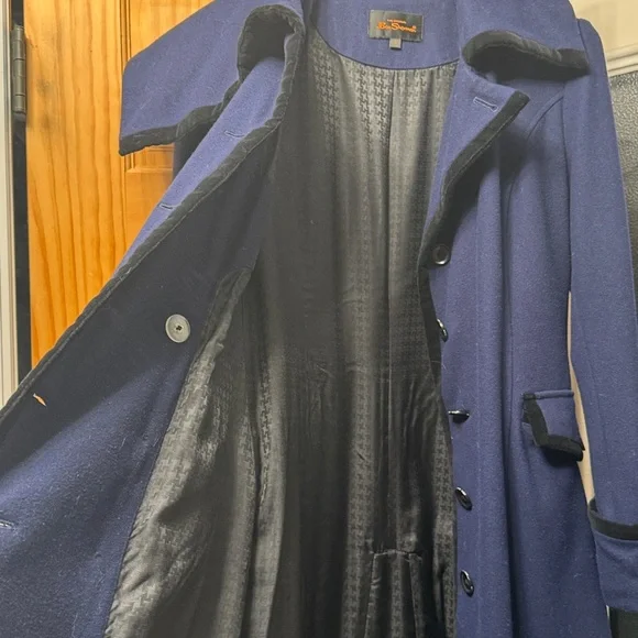 Ben Sherman Dark Blue wool coat - Picture 7 of 9
